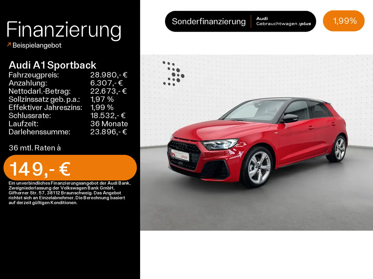 Audi A1 30 TFSI 2x S line edition S tro*Son Rood - 1