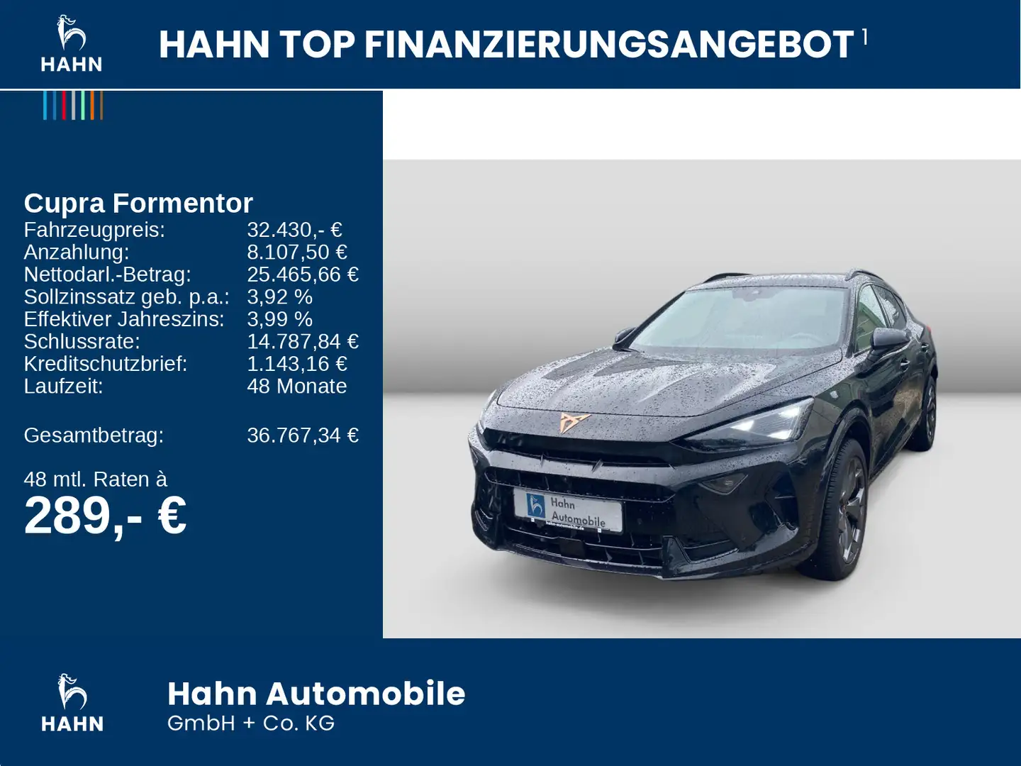 CUPRA Formentor 1.5TSI DSG ACC AHK-Vorb. AreaV LED Nav Schwarz - 2