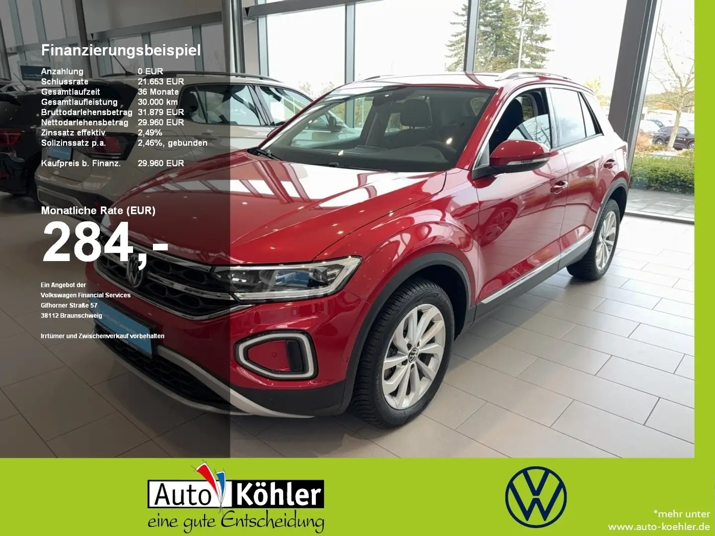 Volkswagen T-Roc 2.0 TDI 4Motion Style CarPlay/AHK/Virt/ACC Rot - 1