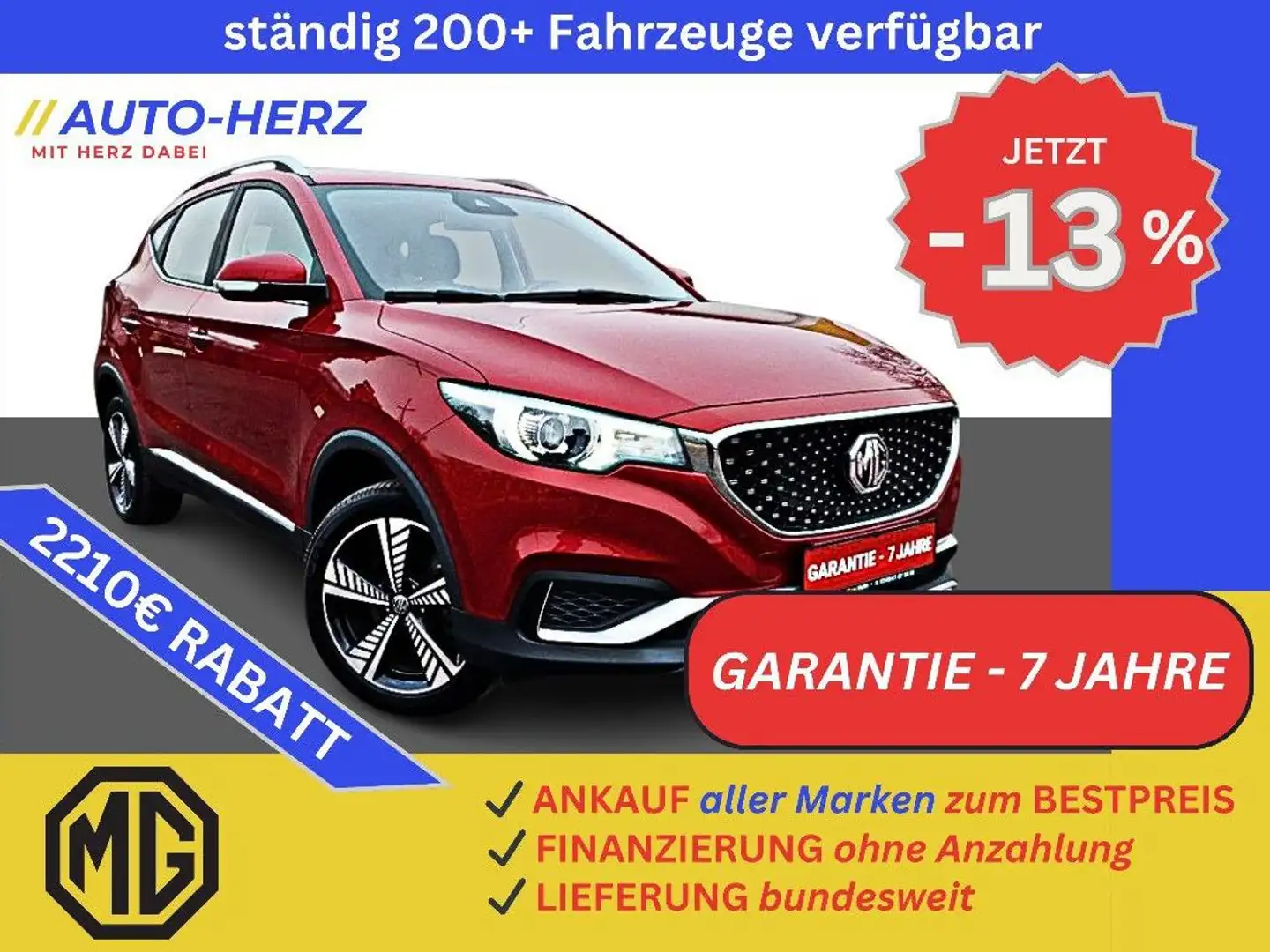 MG ZS EV CCS Luxury Leder+LED+Pano+PDC+360°Kam Rot - 1