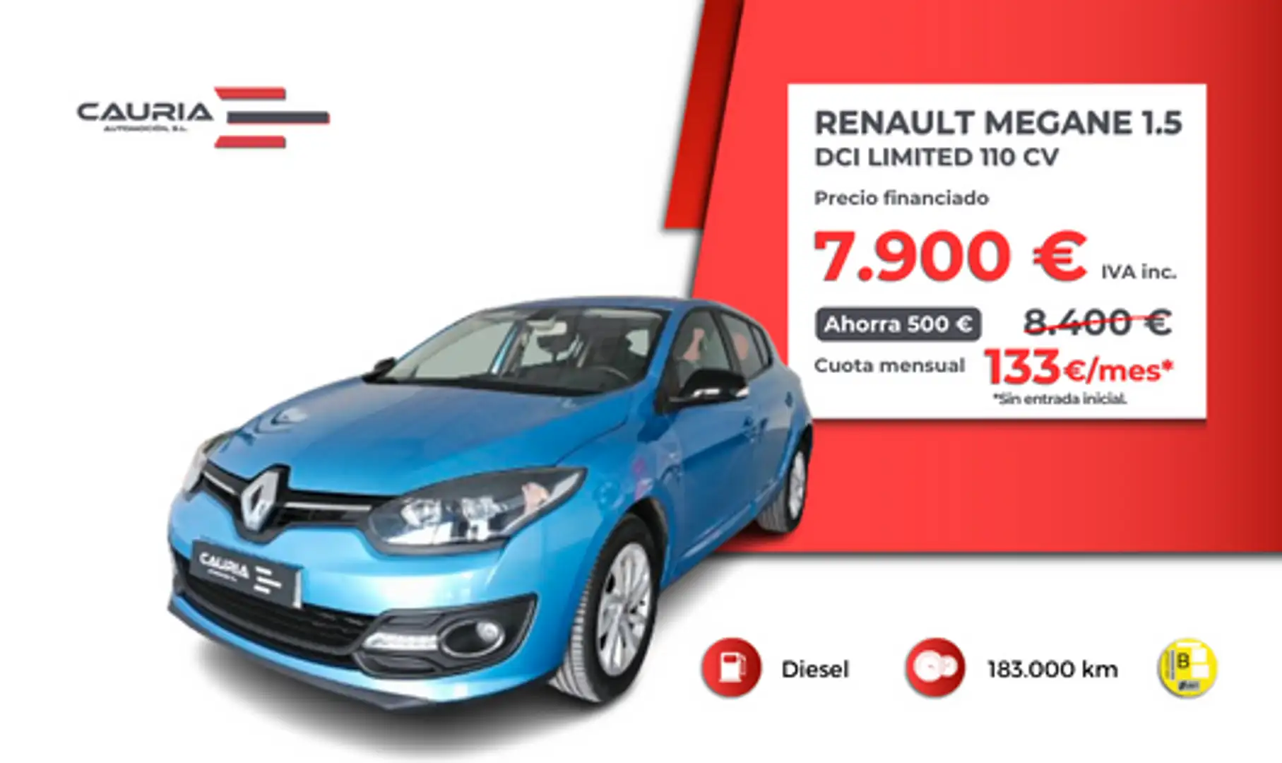 Renault Megane 1.5dCi Limited 110 Azul - 1