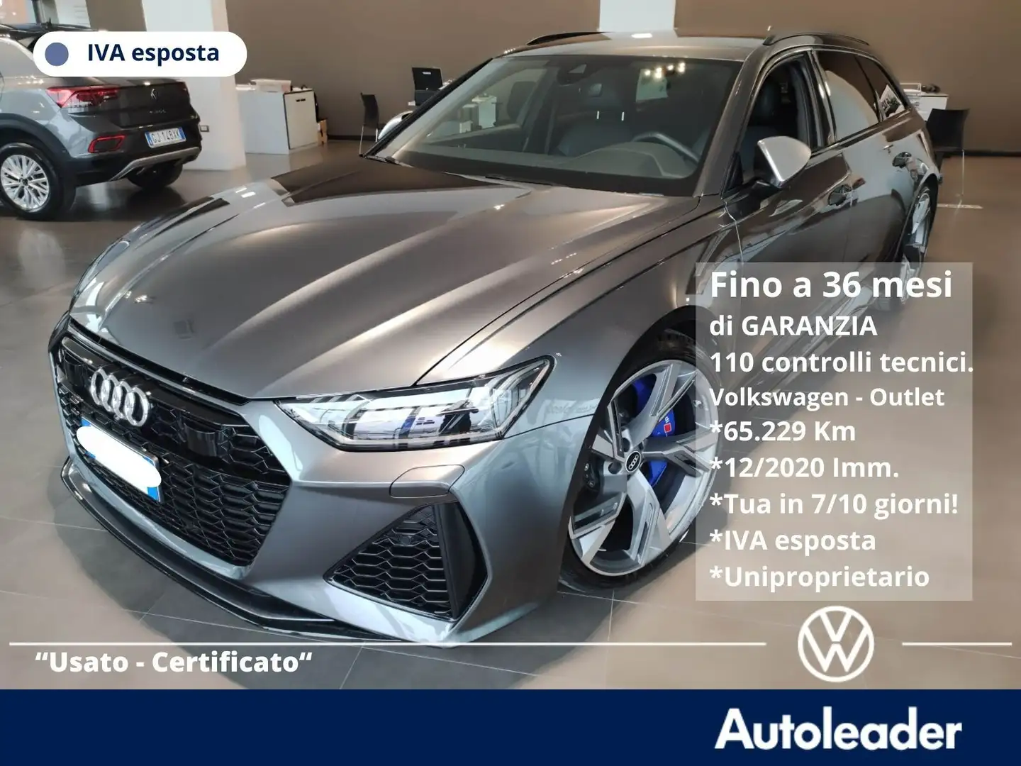 Audi RS6 Avant SOLO 65mila km Gris - 1