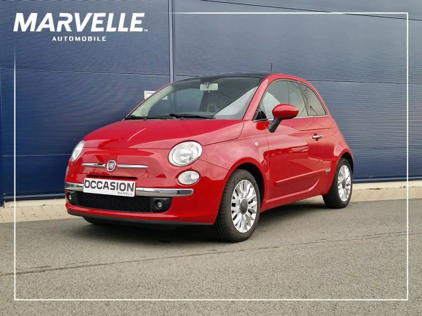 Fiat 500 Lounge - toit pano - clim Rouge - 1