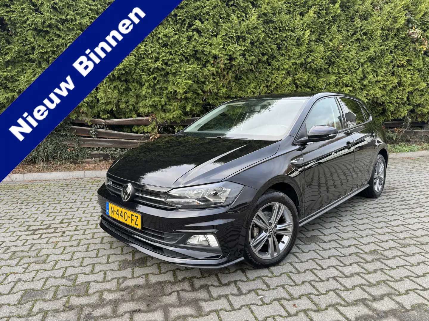Volkswagen Polo 1.0 TSI R-Line Edition Automaat, Navi, Adapt. Crui Schwarz - 1
