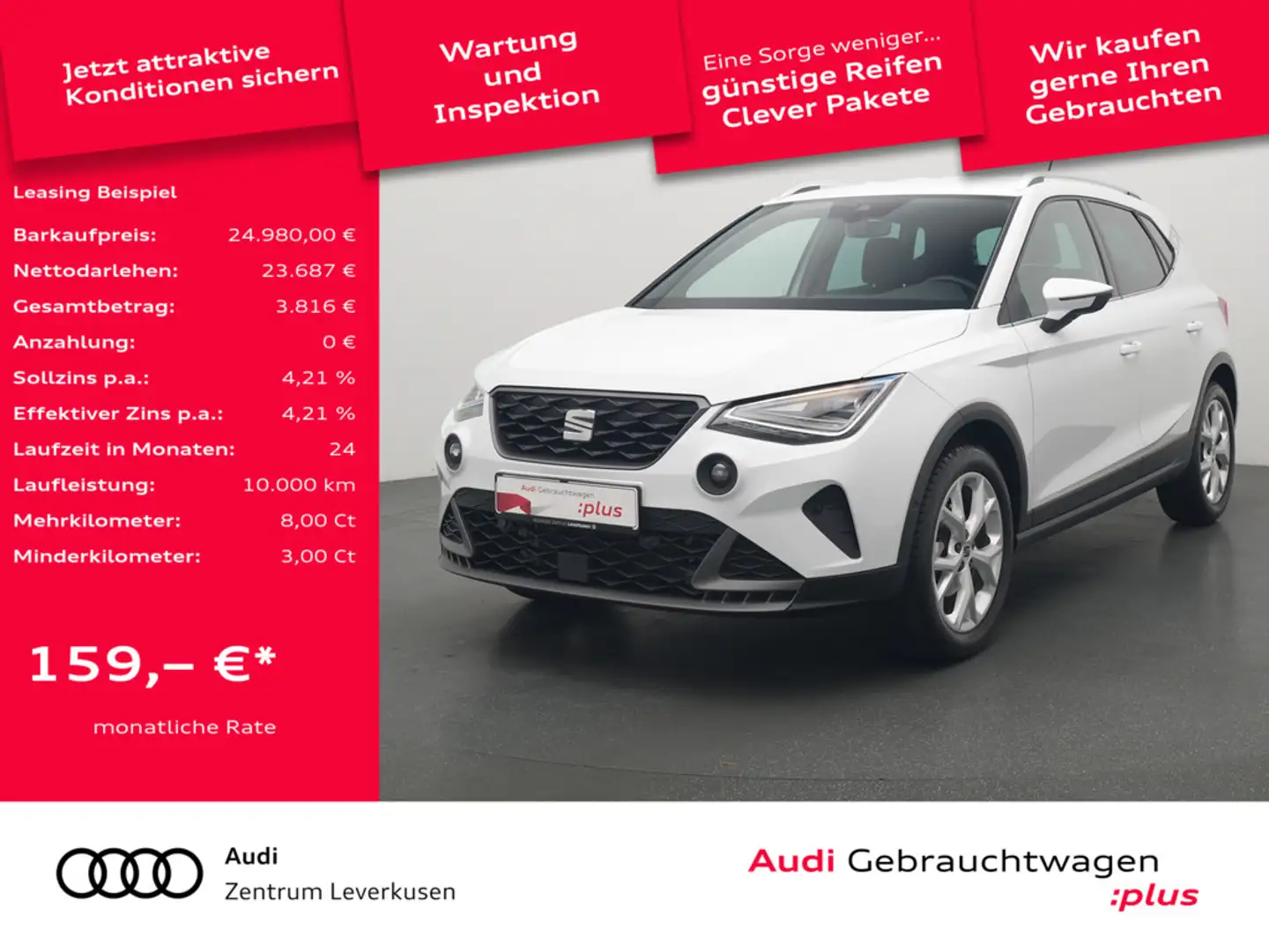 SEAT Arona FR DSG VIRT LED NAVI KAM SHZ PDC Weiß - 1