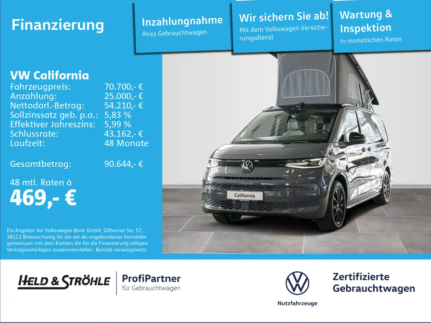 Volkswagen T7 California Beach 2.0 TDI DSG 18 AHK STHZ IQ Grau - 1
