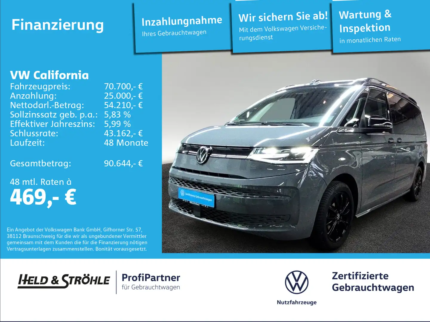 Volkswagen Sonstige T7 California Beach 2.0 TDI DSG 18 AHK STHZ IQ Grau - 1