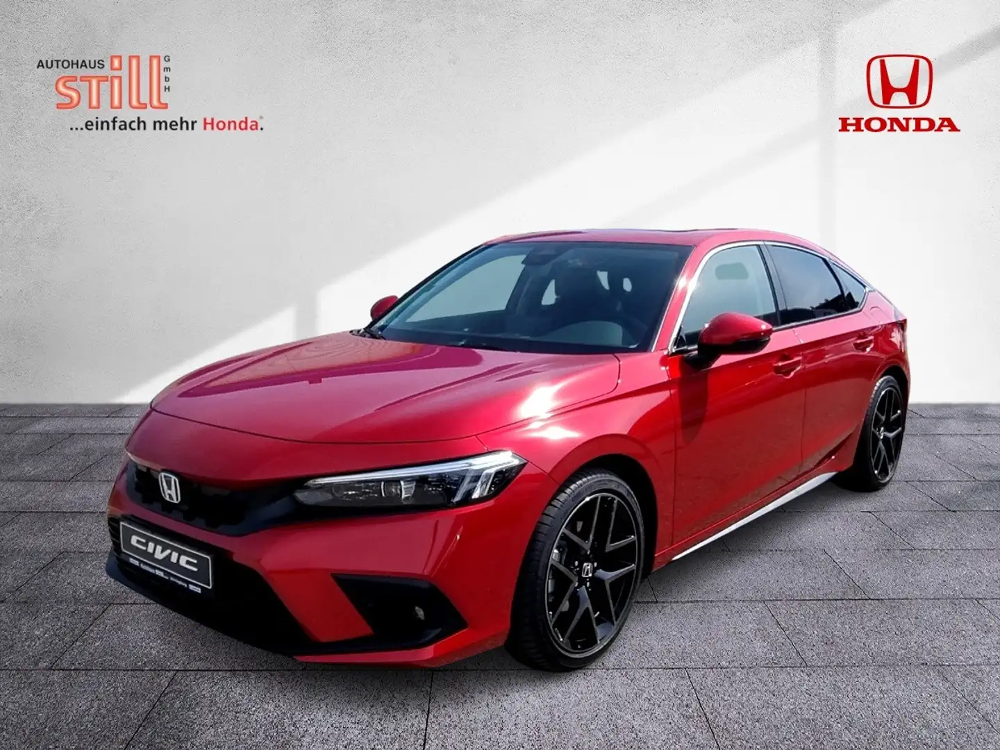 Honda Civic 2.0i e:HEV Advance BOSE* Pano* Leder* Czerwony - 2
