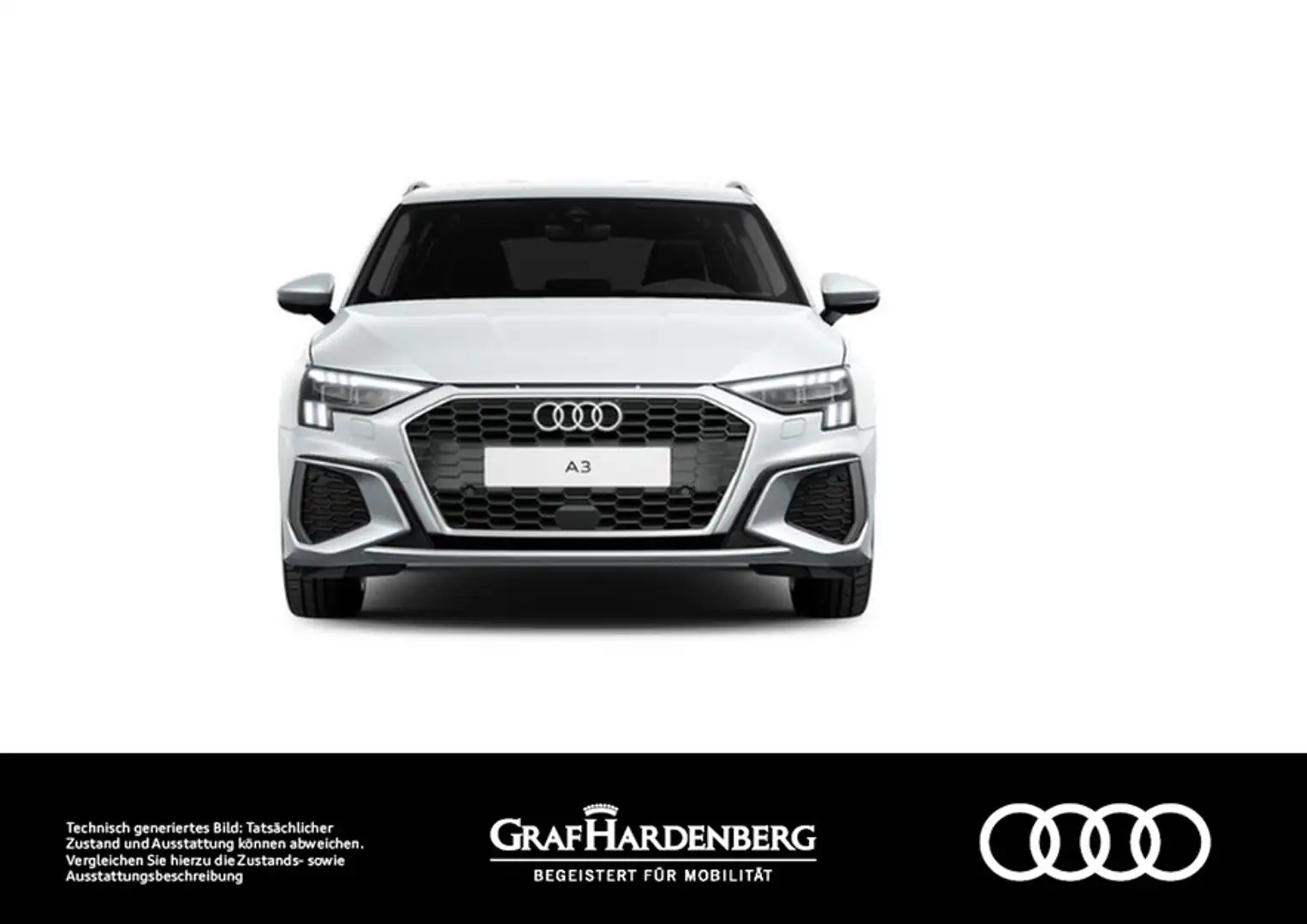 Audi A3 Sportback 35 TFSI S line Matrix Navi Blanc - 2