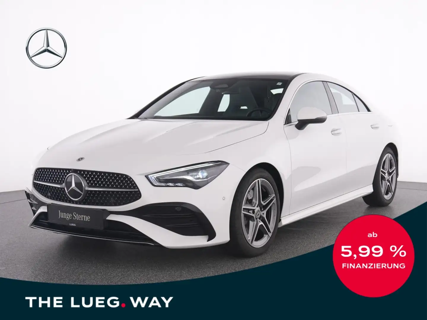 Mercedes-Benz CLA 200 d Coupé AMG+Pano+AHK+LED+KeylGo+RFK+PTS+ Weiß - 1