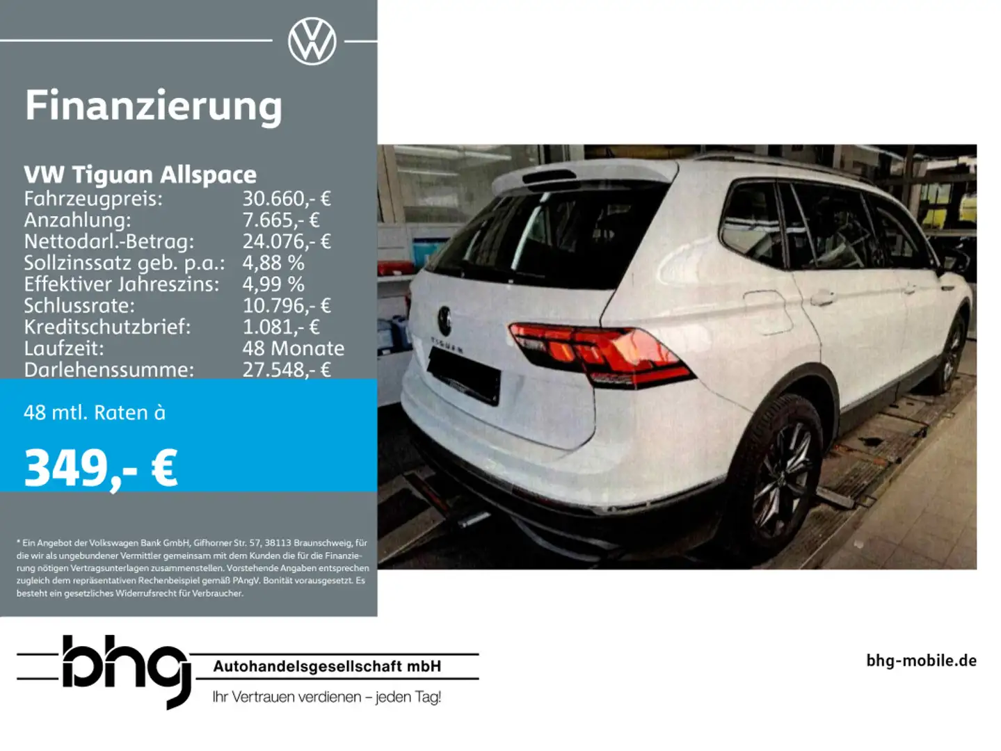 Volkswagen Tiguan Allspace 1.5 TSI OPF Life Weiß - 1