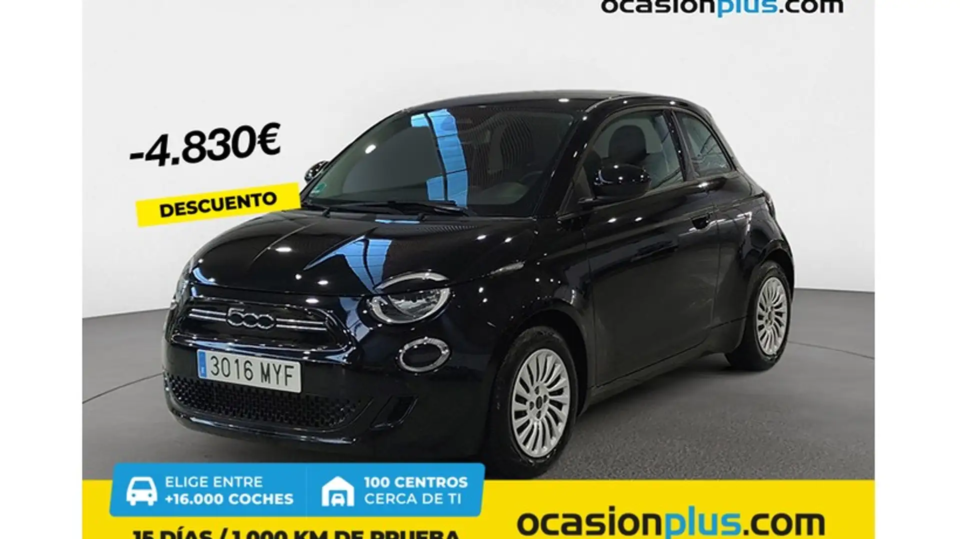 Fiat 500e Action 70KW Noir - 1