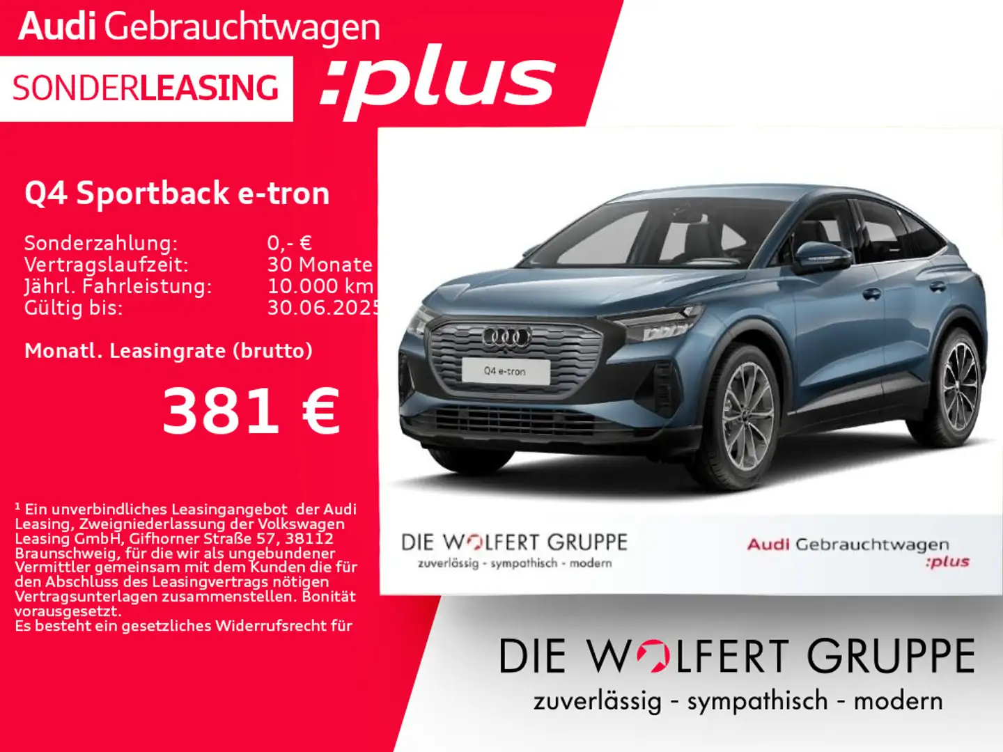 Audi Q4 e-tron 45 *0,25%*WÄRMEPUMPE*ACC*RFK Blau - 1