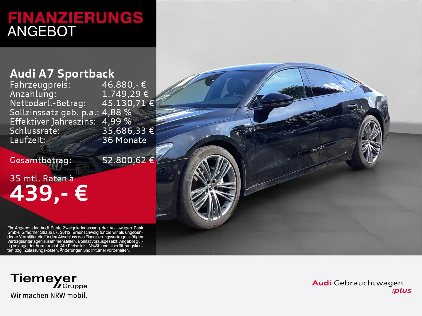 Audi A7 45 TFSI MATRIX PDC KAMERA BuO LM20 Schwarz - 1