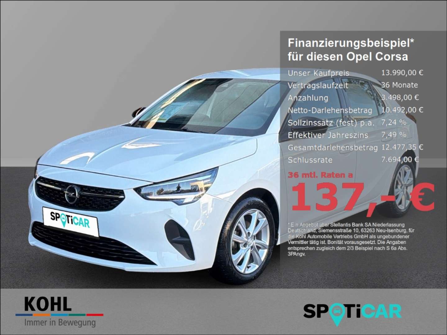 Opel Corsa nuo 253 €/ mėn Benzinas 2023m. Hečbekas Mechaninė