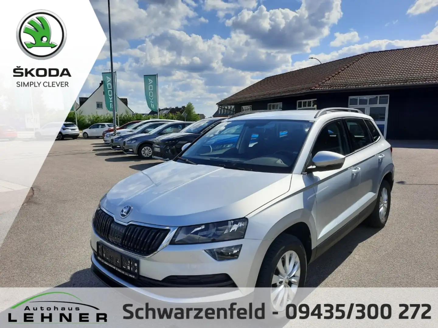Skoda Karoq AMBITION SHZ+SMARTLINK+PDC+ALU+KLIMA+ISOFIX+EL.FH. Silber - 1