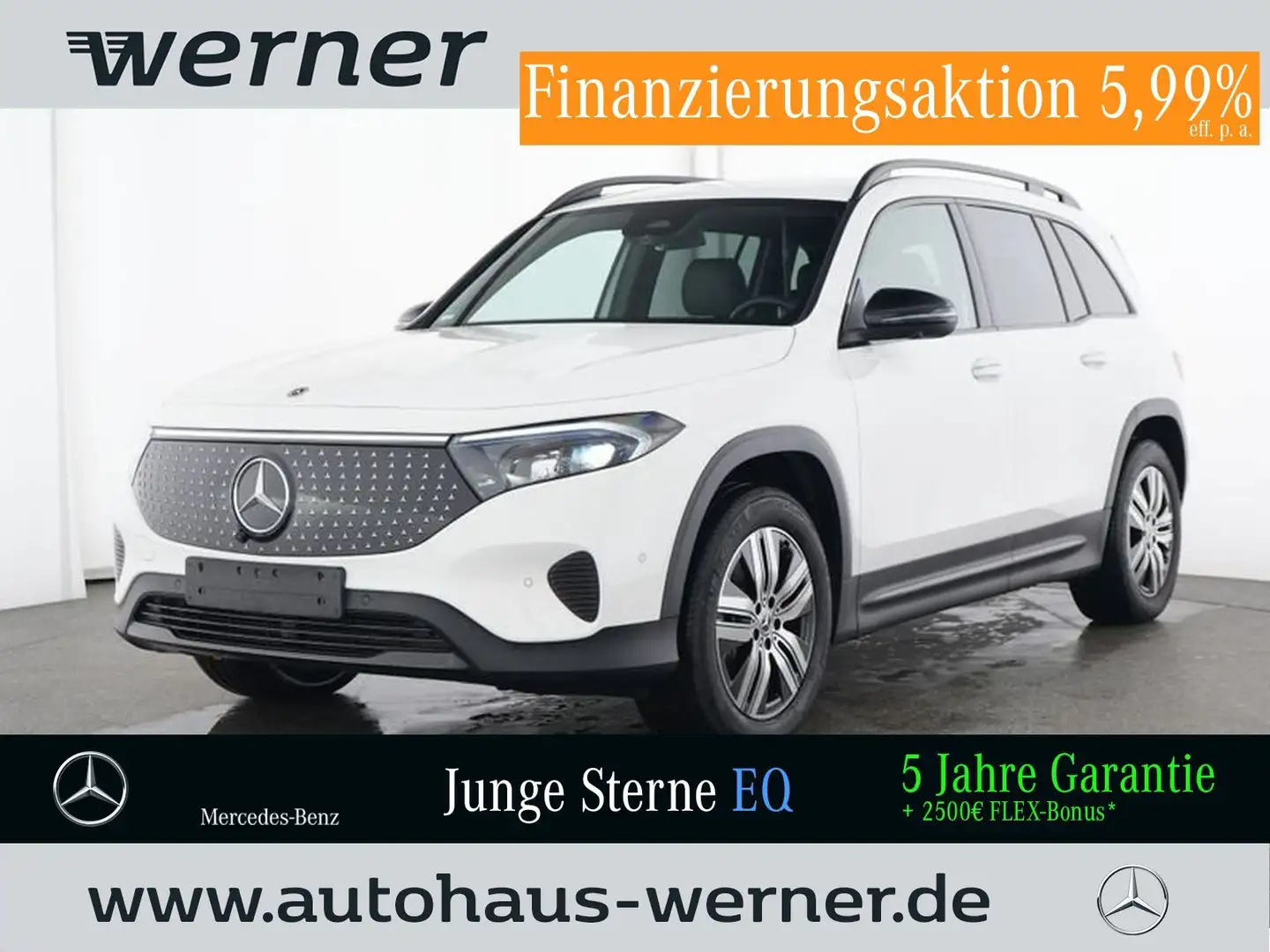 Mercedes-Benz EQB 300 4M EL-ART-ADV+ NIGHT FAP AHK 360° EASYPA Blanc - 1