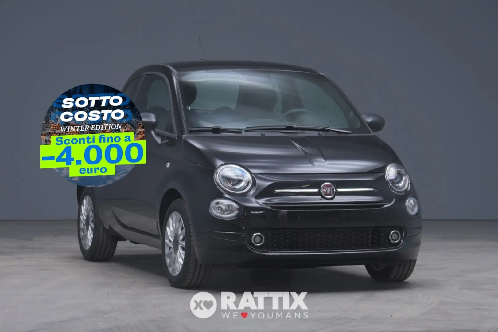Fiat 500 1.0 Hybrid 70CV Nero - 1
