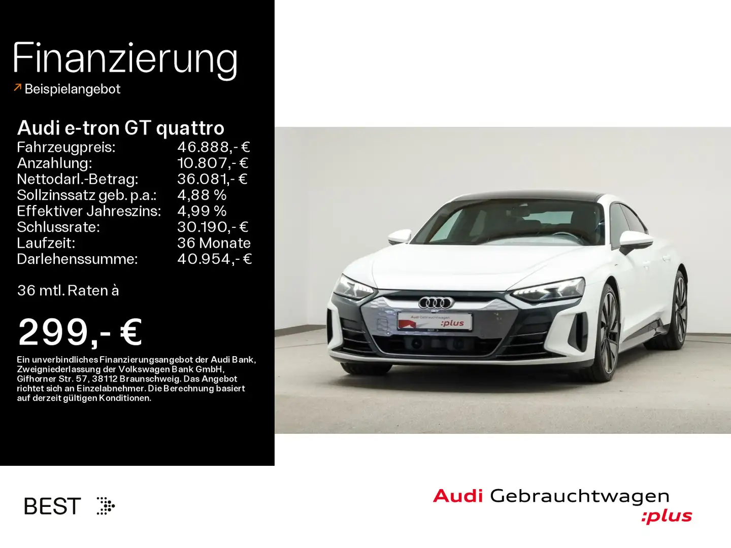 Audi e-tron GT e-tron GT qu. Air*Assist*Massage*B&O*HUD*Laser Weiß - 1
