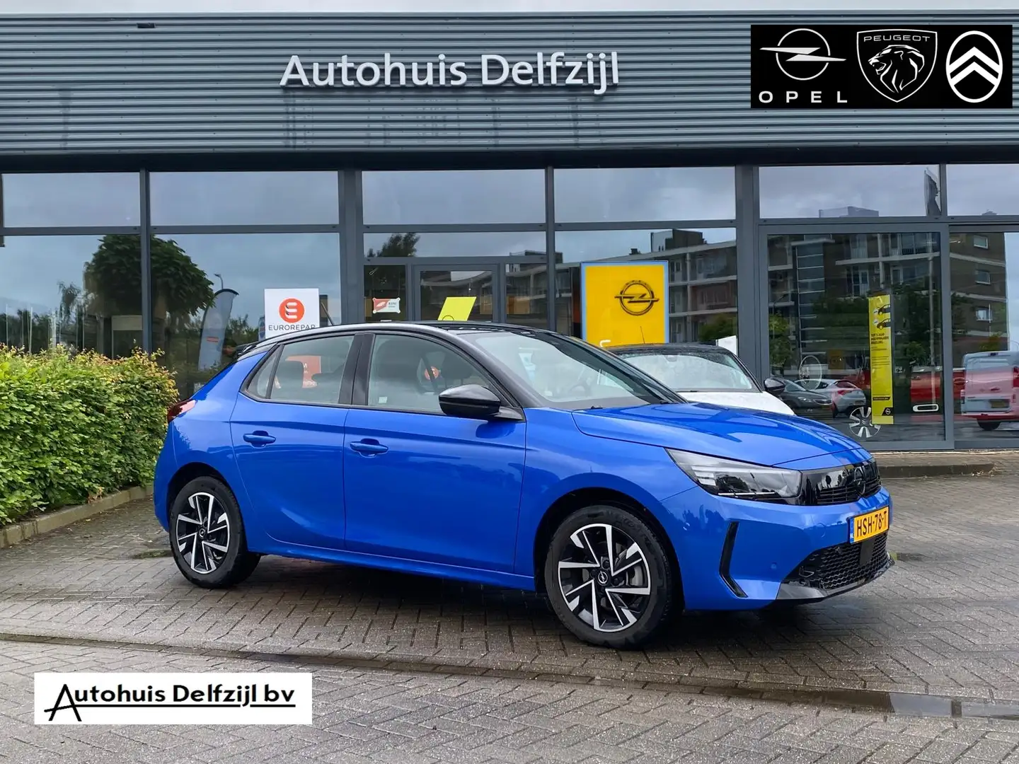 Opel Corsa 1.2 Turbo 100pk Corsa GS Zwart Dak Achterrijcamera Blauw - 1