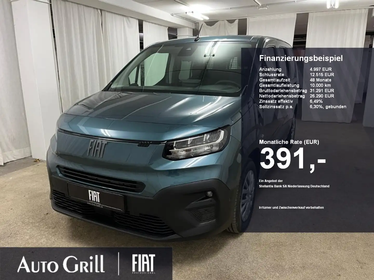 Fiat Doblo Kombi L2 Automatik Navi RüKa CarPlay 5Sitz Blau - 1