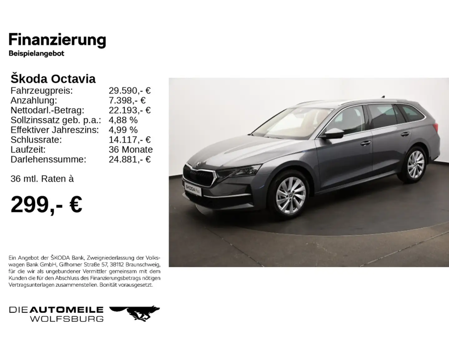 Skoda Octavia 4 IV Combi 1.5 eTSI DSG Selection Matrix Grau - 2