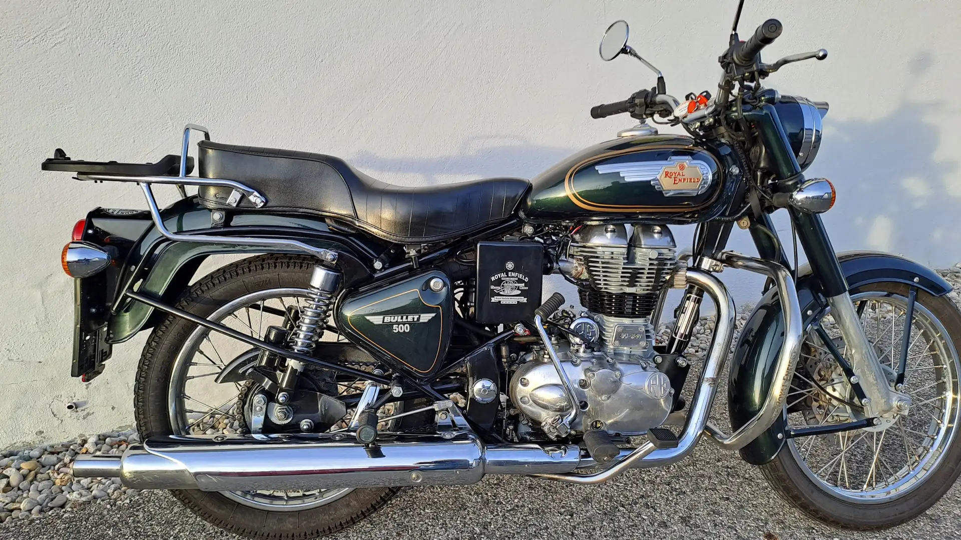 Royal Enfield Bullet 500 Classischer Langhuber Zielony - 1