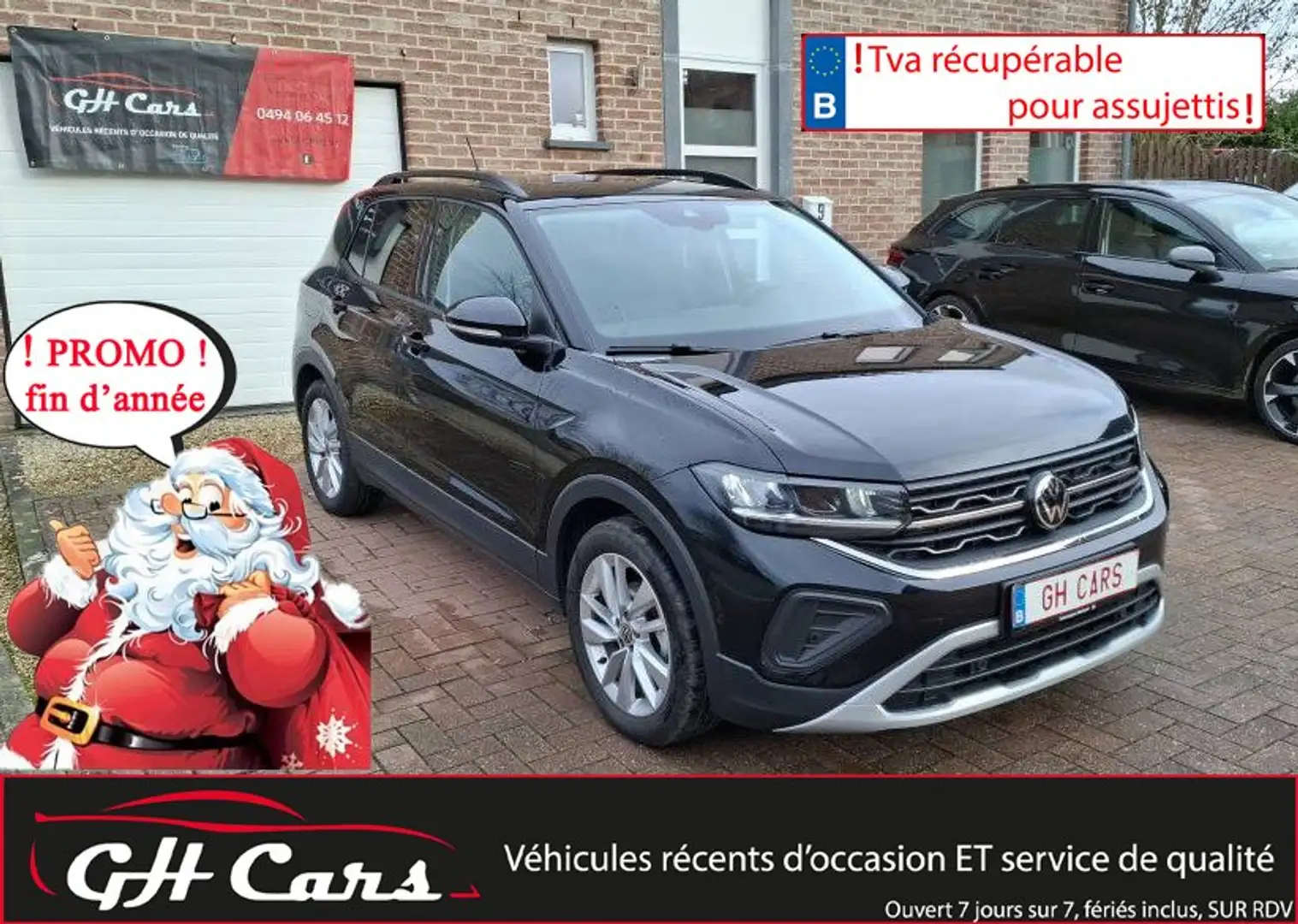 Volkswagen T-Cross PROMO Sièges chauffants Caméra ACC Clim auto Noir - 1