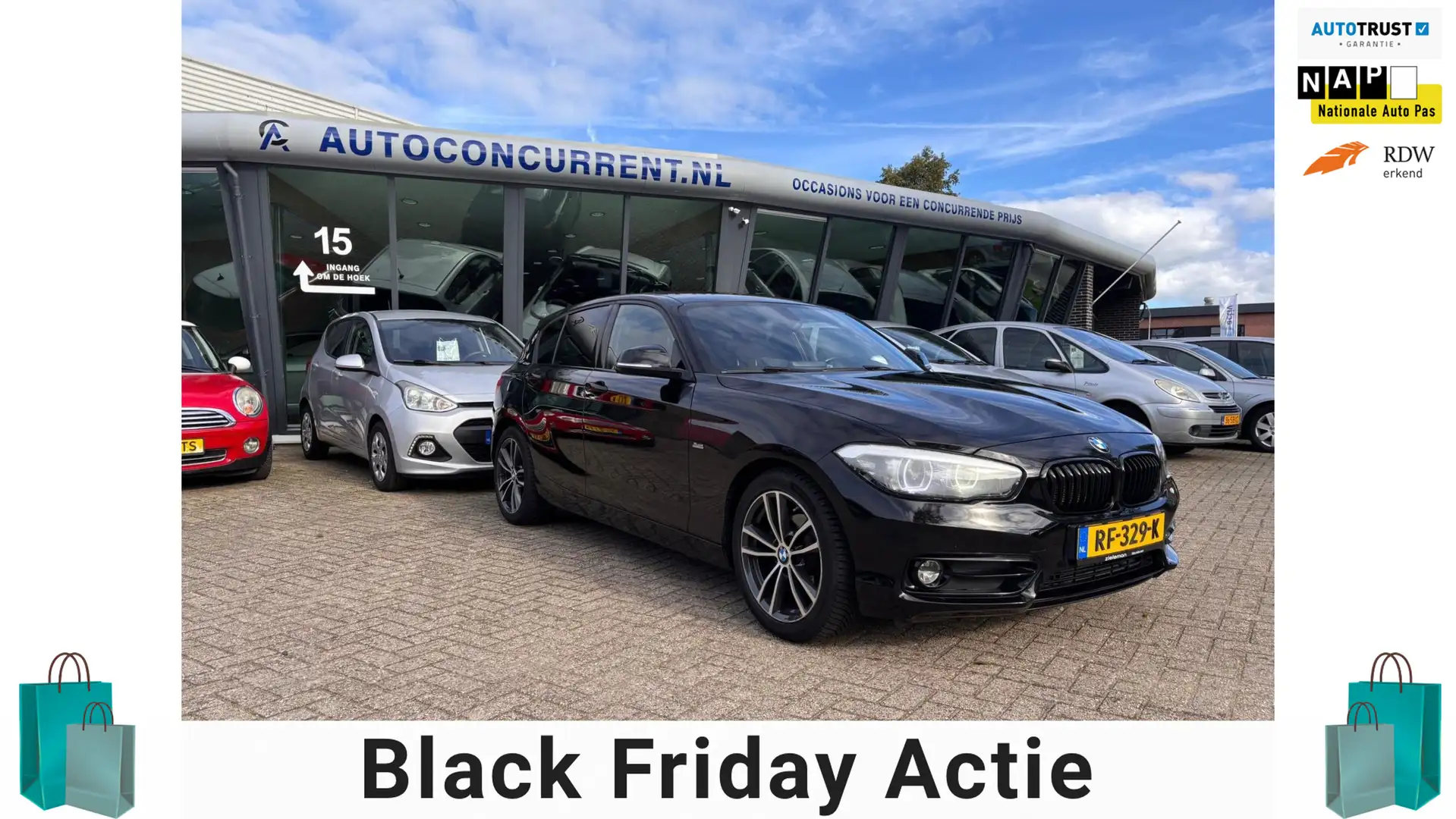 BMW 116 1-serie 116i Edition Sport Line Shadow Executive, Noir - 1