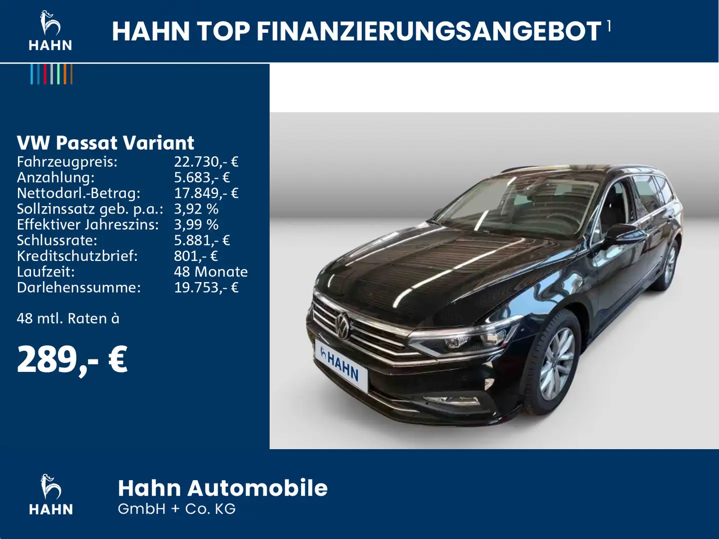 Volkswagen Passat Variant 2.0TDI DSG Business AHK PDC Matri Schwarz - 2