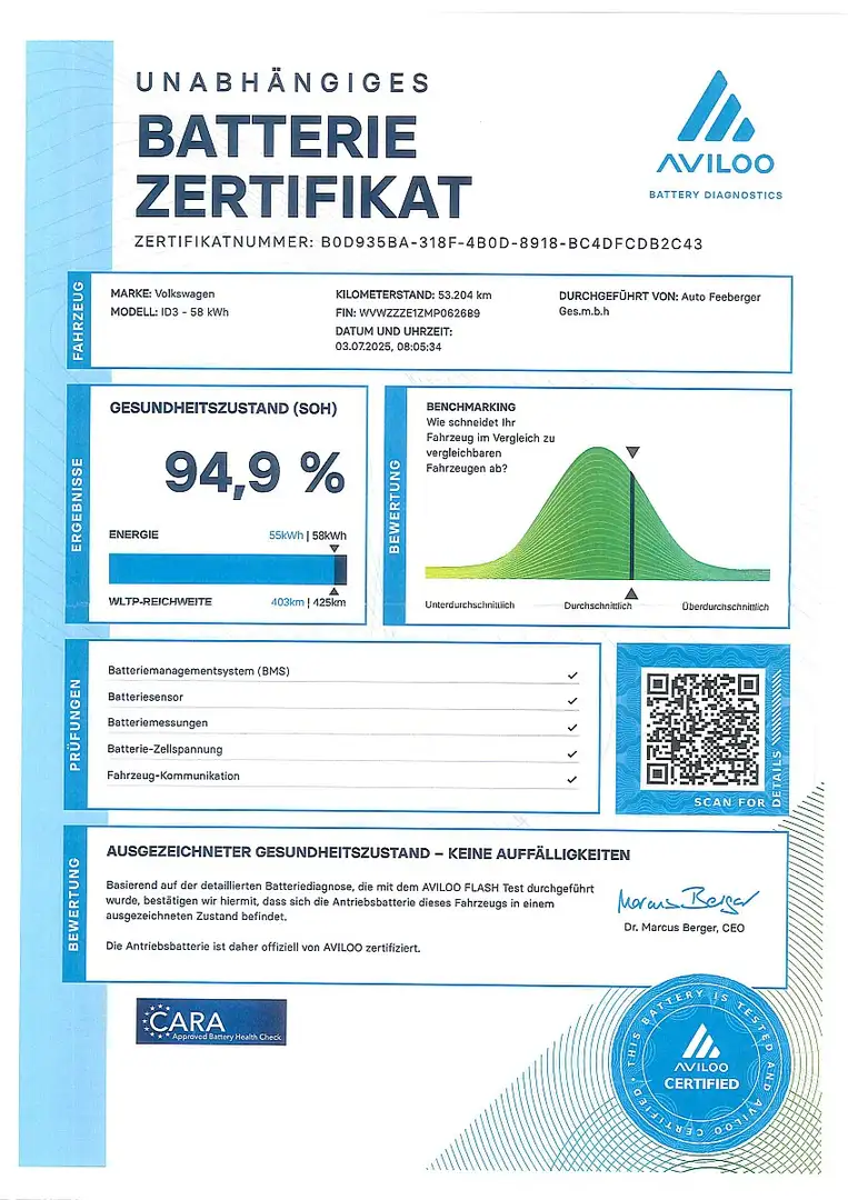 Volkswagen ID.3 ID. 3 pro Performance 58kWh Business AHK,Keyles... Weiß - 2