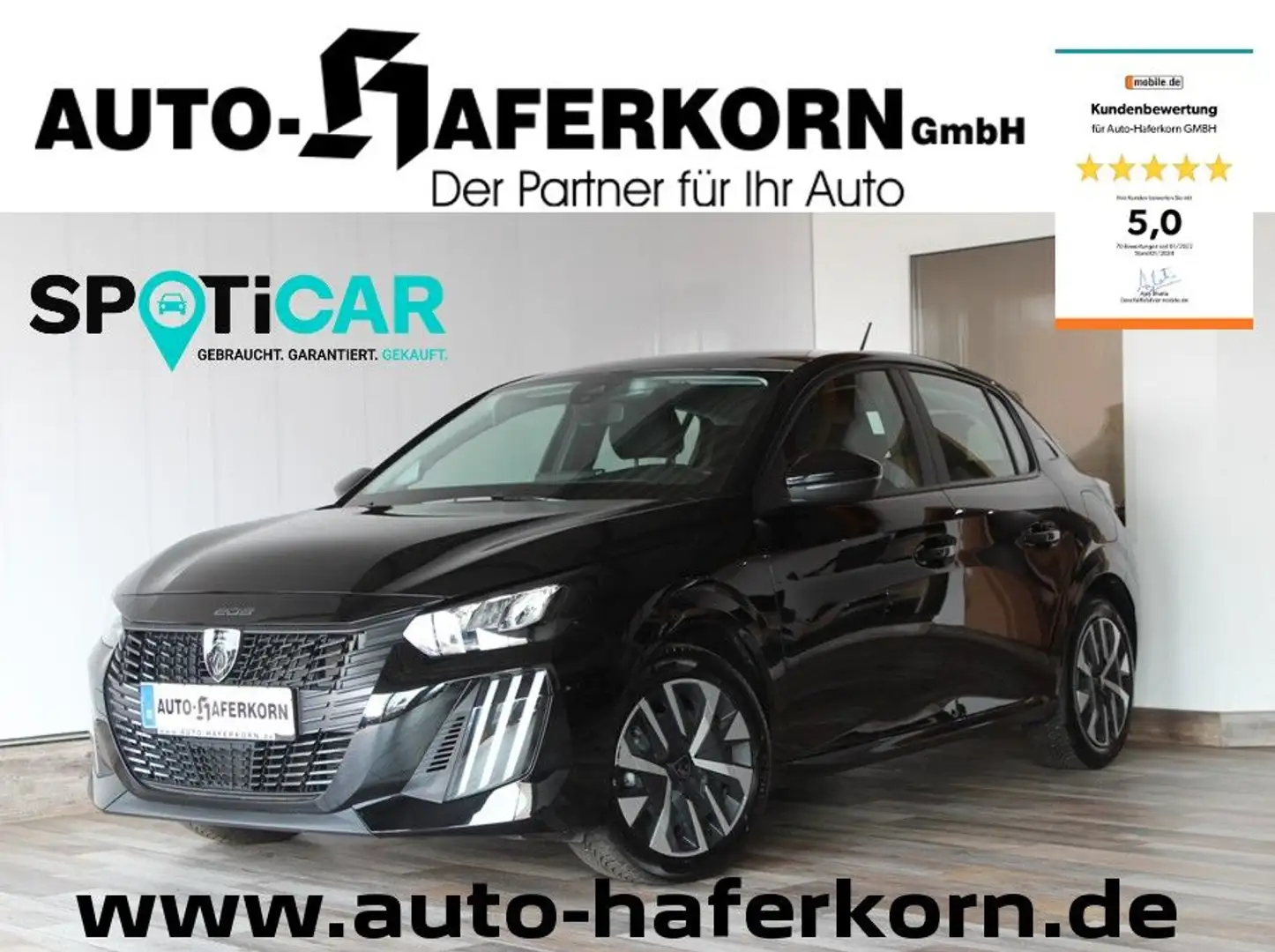 Peugeot 208 1.2 PureTech75 Active*LED*DAB*SZHZG*KLIMA* Schwarz - 1