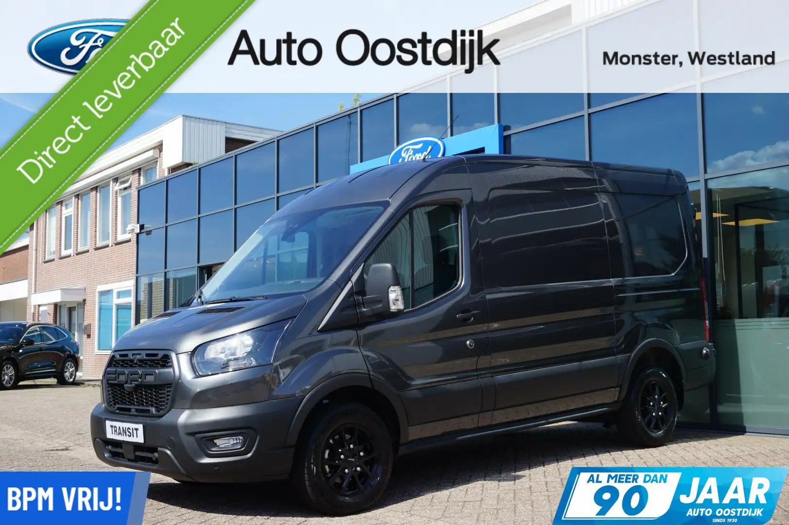 Ford Transit 350 2.0 TDCI L2H2 Trend 130PK Automaat DIRECT RIJD Grijs - 1