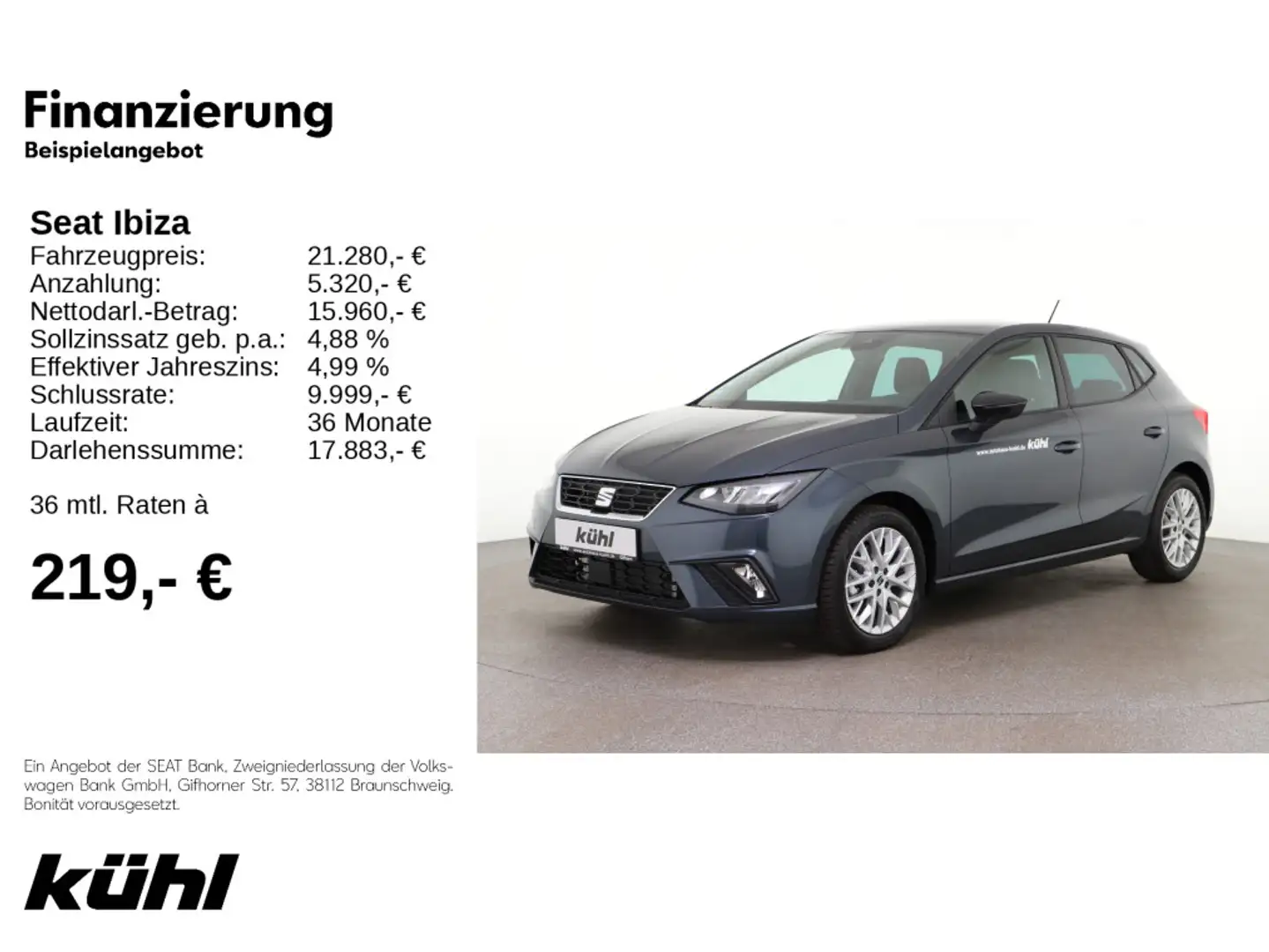 SEAT Ibiza FR 1.0 TSI DSG FR Grau - 1