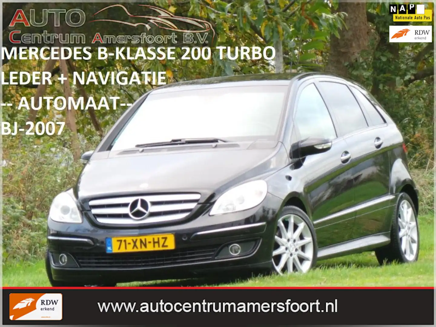 Mercedes-Benz B 200 Turbo ( AUTOMAAT + INRUIL MOGELIJK ) Zwart - 1