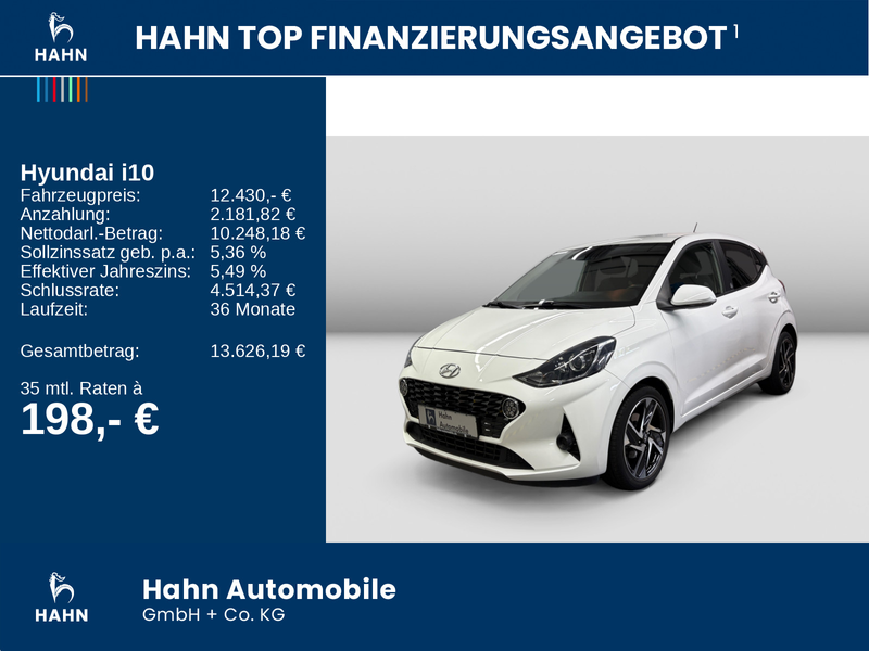 Hyundai i10 1.0 Edition 30+ CAM LED Sitzh Carplay Navi — photo 2