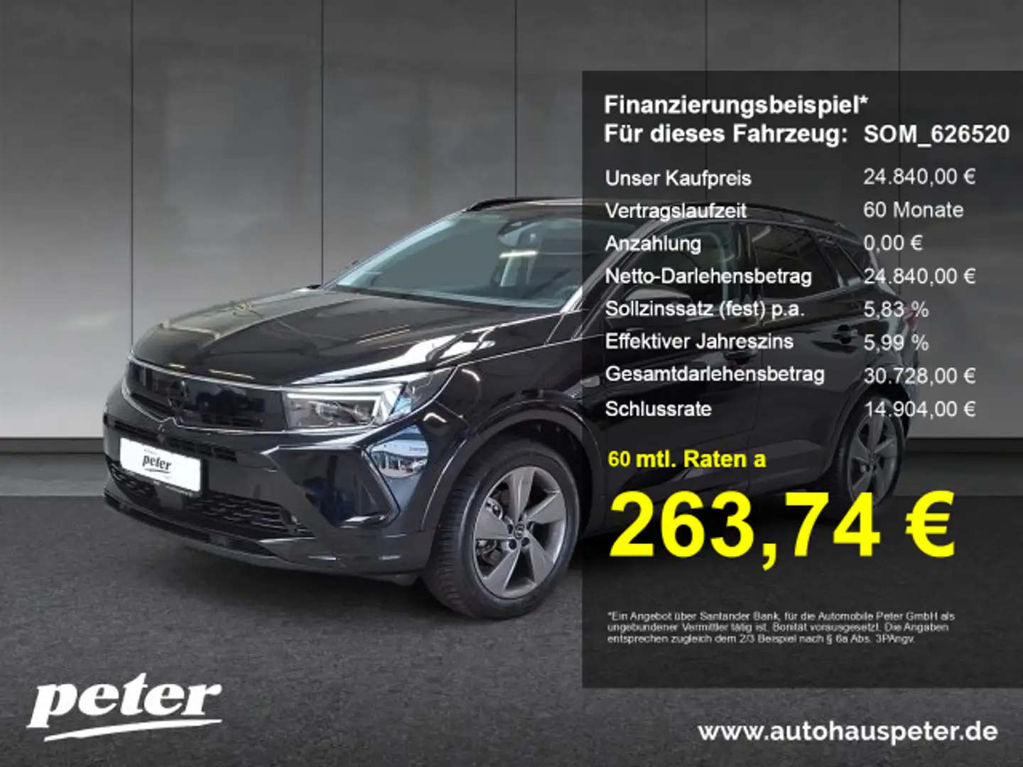 Opel Grandland Grandland 1.2 Turbo GS Line Automatik Alcantara Al Zwart - 1