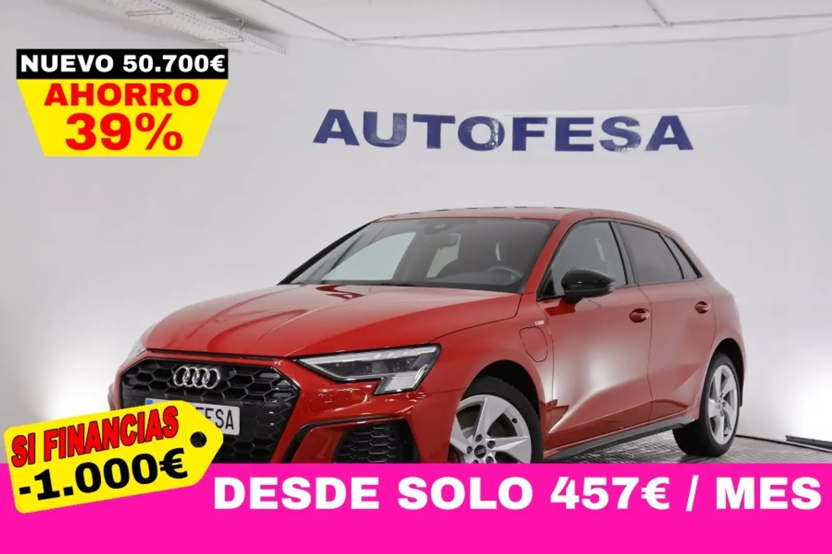 Audi A3 SPORTBACK HIBRIDO ENCHUFABLE 45 TFSI SLINE-TRONIC Rojo - 1