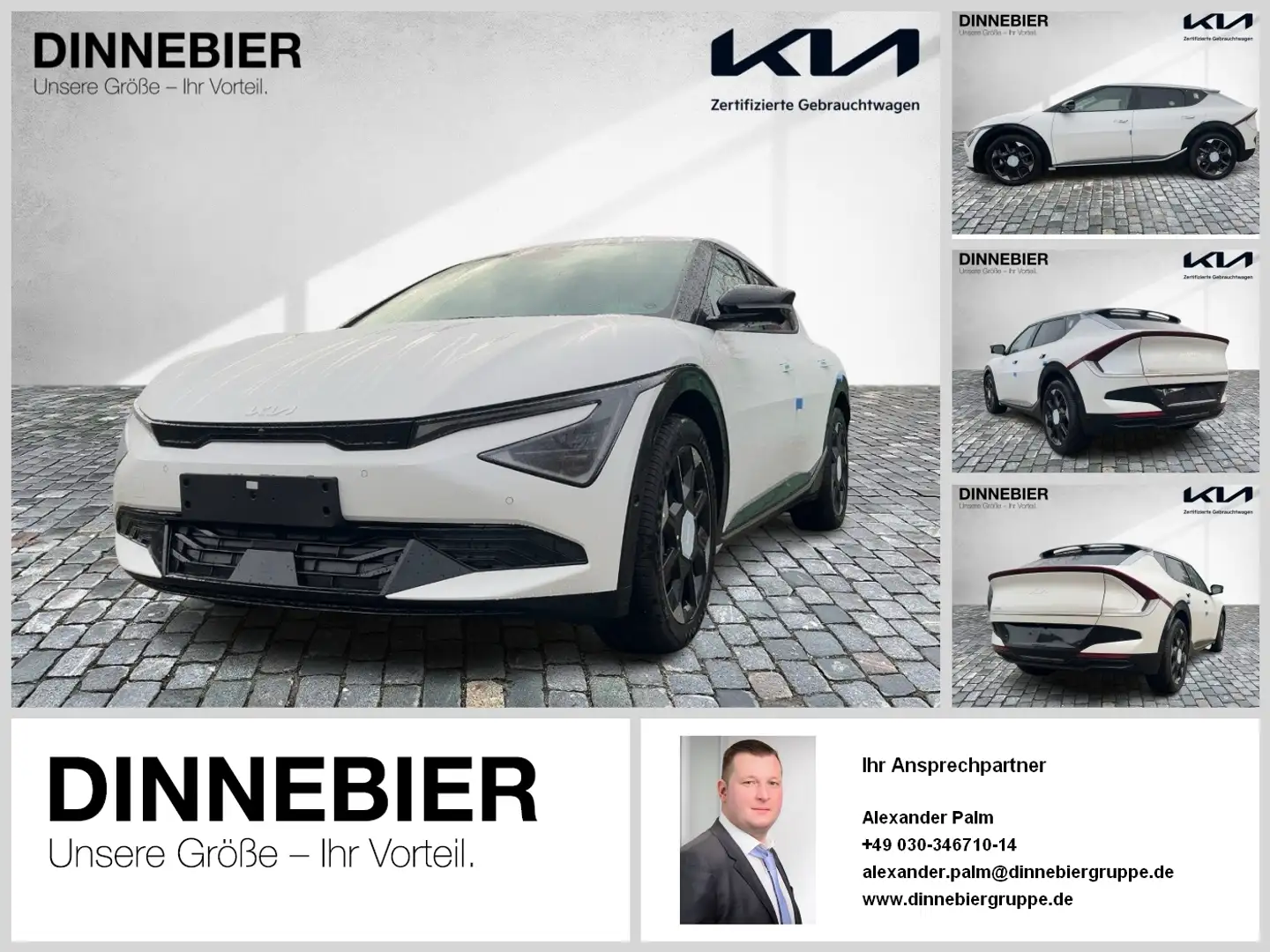 Kia EV6 PE Earth LED+360°Kamera+Headup+Navi+SHZ Weiß - 1