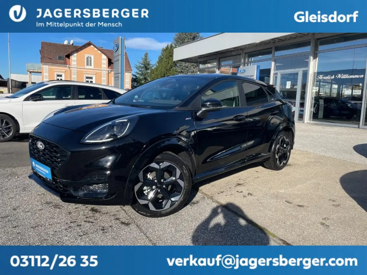 Ford Puma 1,0 EcoBoost Hybrid ST-Line X Zwart - 1