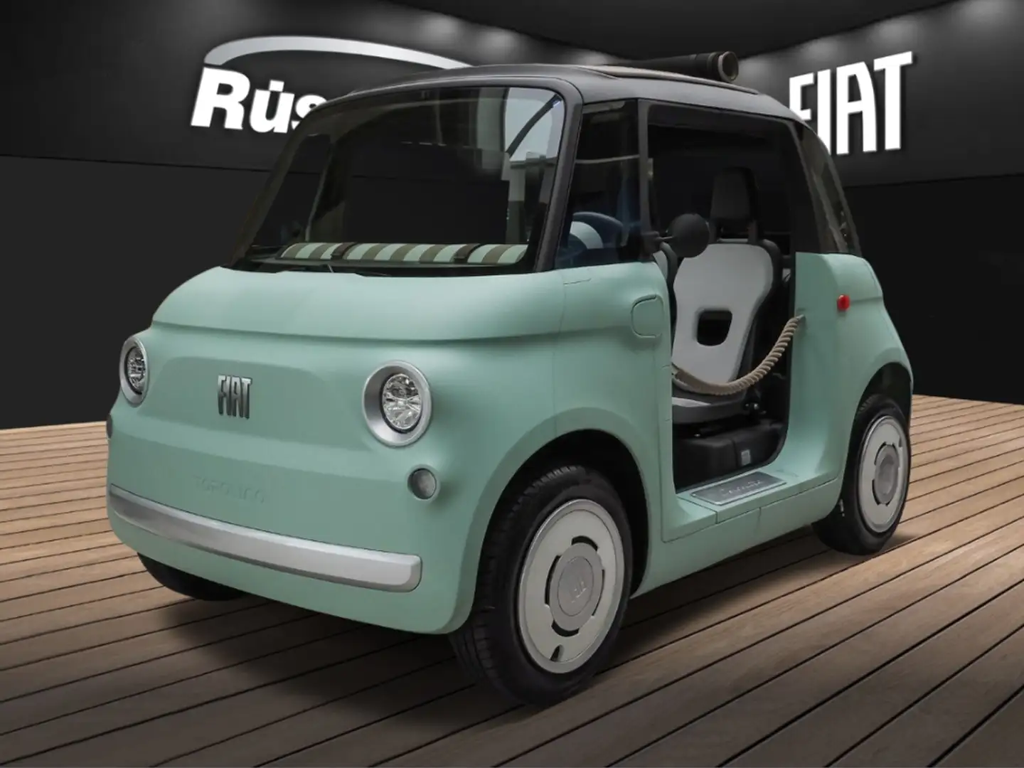 Fiat Dolcevita Cabrio 45kmh ab 15 Jahren BT LED Zelená - 1