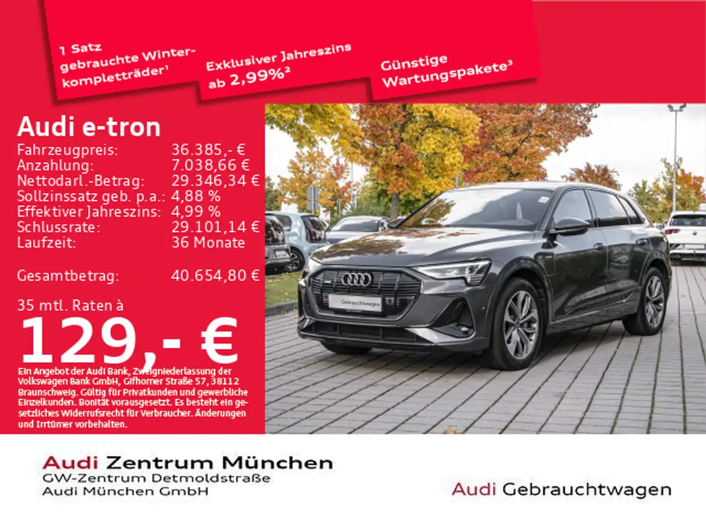 Audi e-tron 50 qu. 2x S line AHK/Kamera Grau - 1