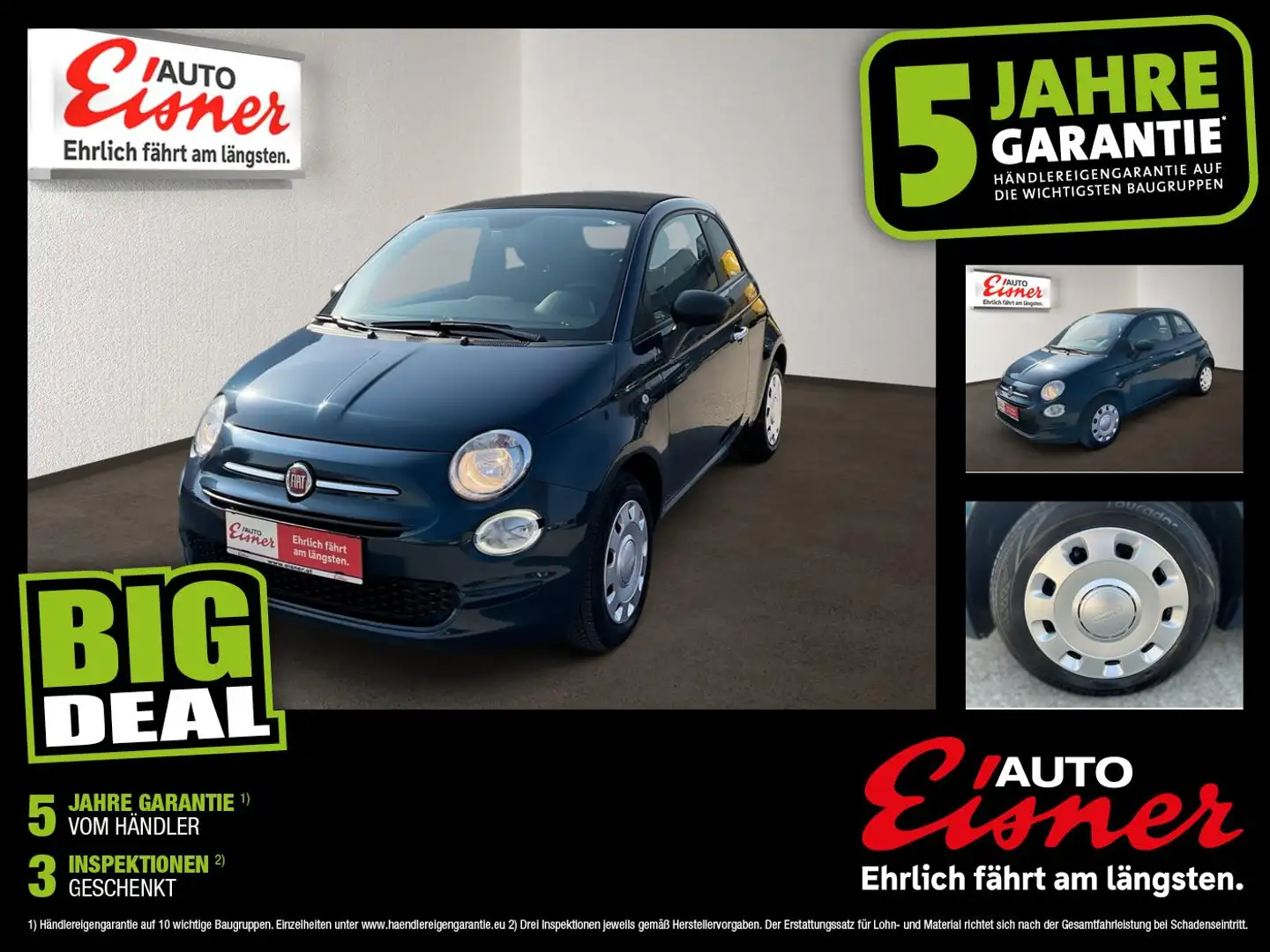 Fiat 500C HYBRID 70 Blau - 1