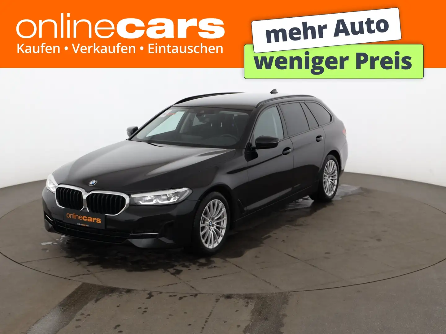 BMW 518 d Touring Aut LED LEDER NAVI R-CAM SITZHZG Schwarz - 1