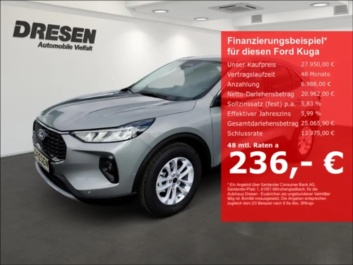 Ford Kuga 1.5 Titanium LED Scheinwerfer/Rückfahrkamera/Navi Silber - 1