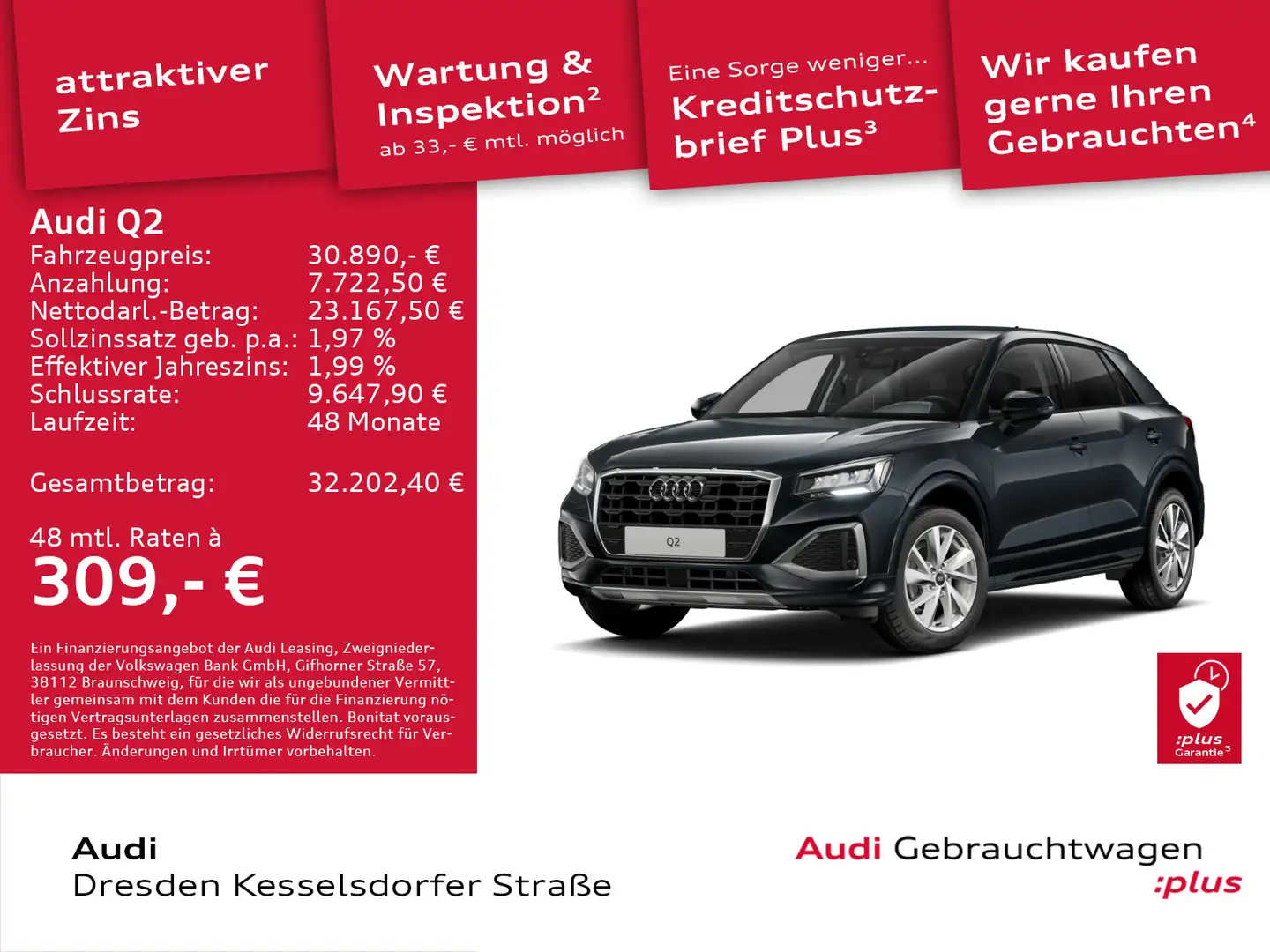 Audi Q2 Advanced 35 TFSI 110(150) kW(PS) S tronic Grau - 1