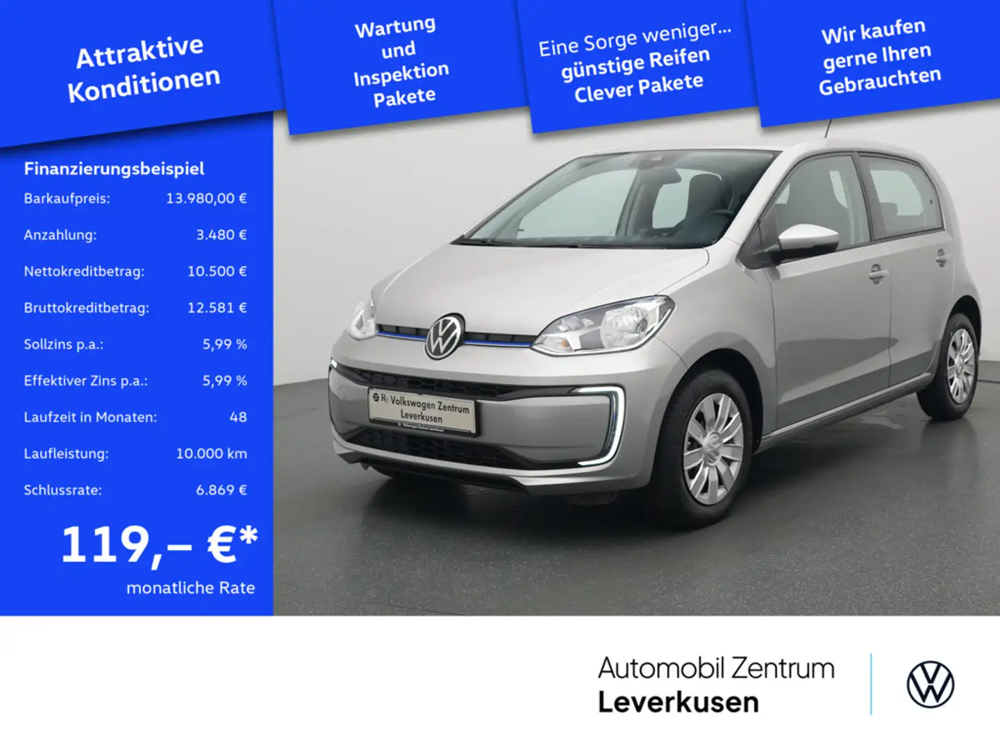 Volkswagen e-up! KAM PDC KLIMA Stříbrná - 1