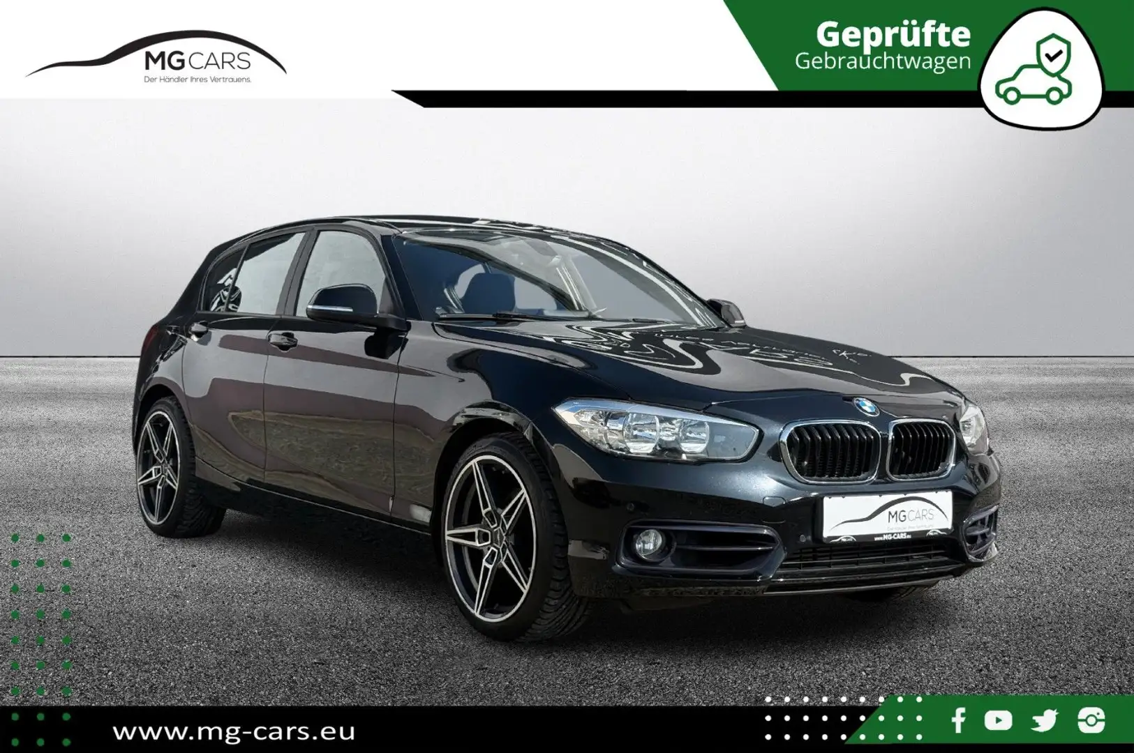 BMW 120 d~Sport-Line~Automatik~Leder~Navi~2.Hand~Top! Schwarz - 1