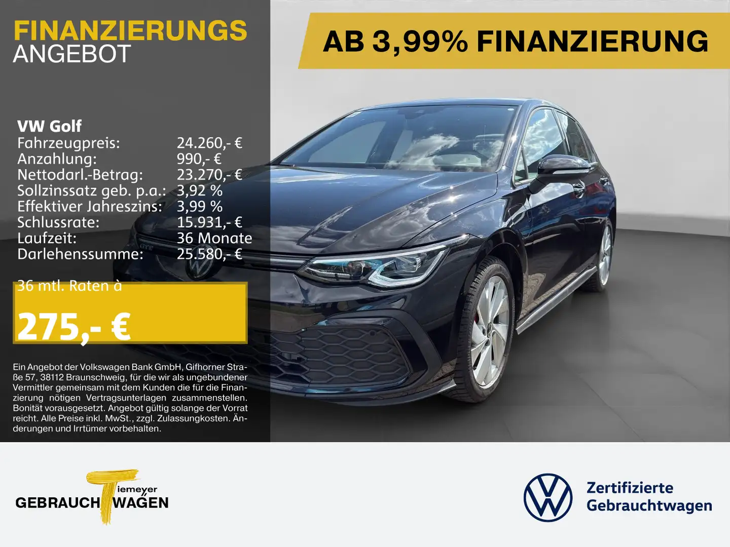 Volkswagen Golf GTE 1.4 eHybrid GTE BLACKSTYLE IQ.LIGHT SITZHZ Nero - 1