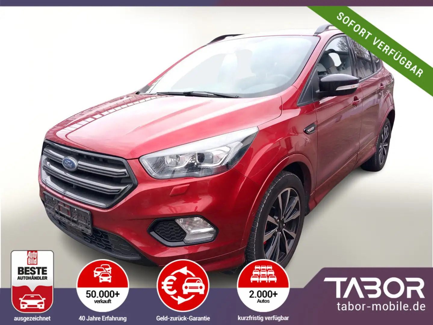 Ford Kuga 2.0 TDCi 180 Aut. 4x4 ST-Line Pano AHK ACC Rouge - 1
